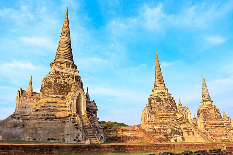 Templo de Wat Pra Sri Sanphet en Ayutthaya