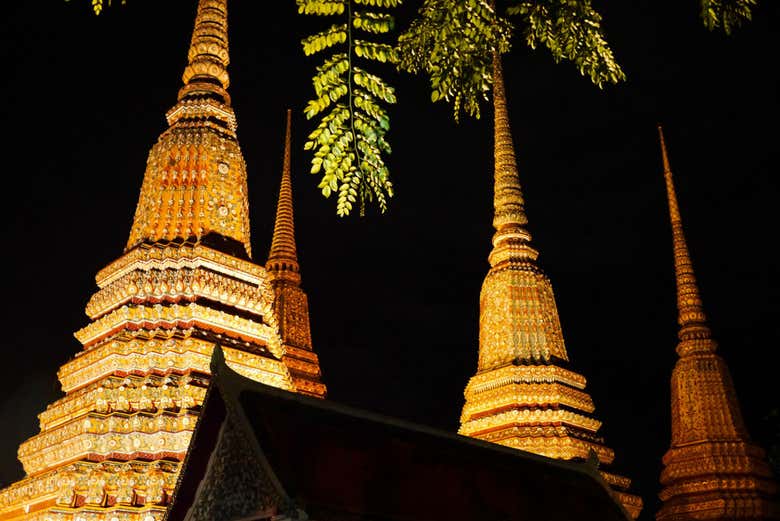 Les temples de Bangkok illuminés