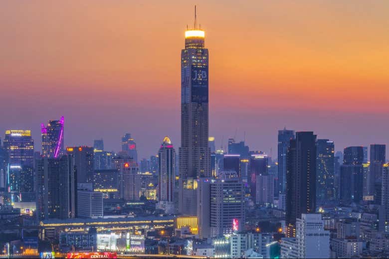 Pôr do sol em Bangkok