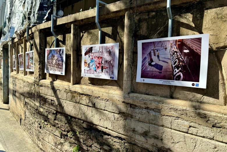 Mural con fotografías