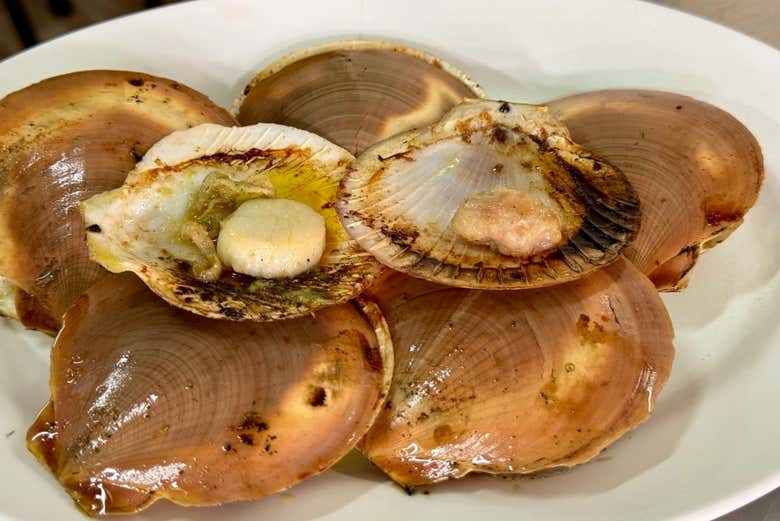 Un plat de coquilles Saint-Jacques