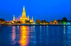 Tour nocturno por Bangkok con paseo en barco