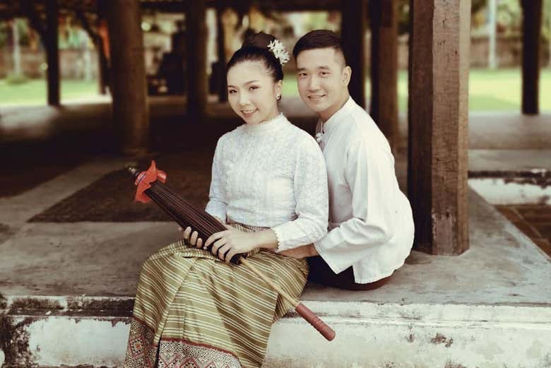 Disfrutando de la boda en Chiang Mai