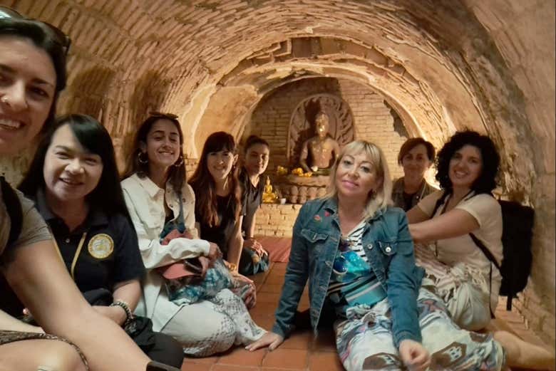 Visitando un templo budista