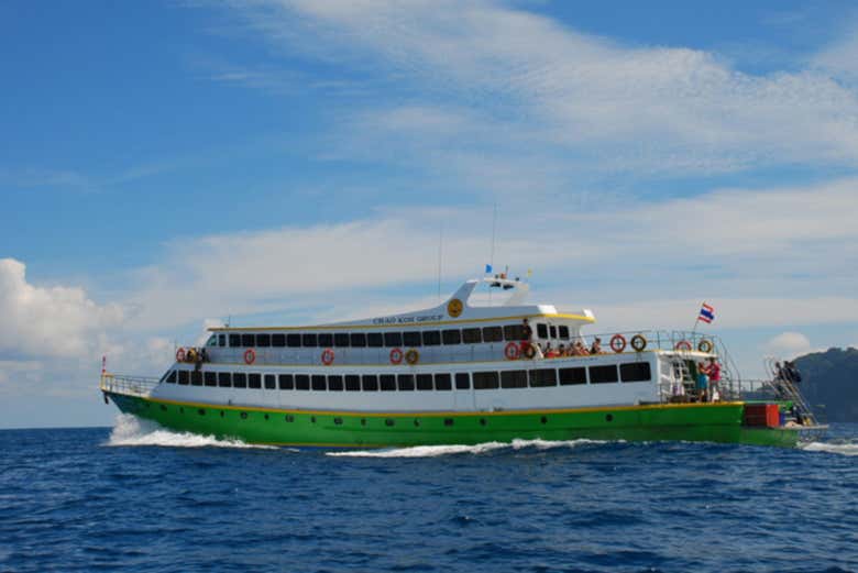 The ferry sailing to Phuket