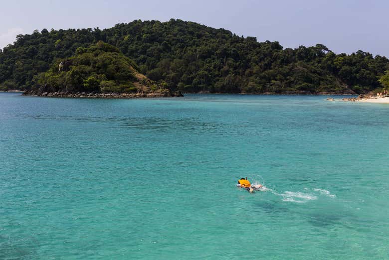 Snorkel no Golfo da Tailândia
