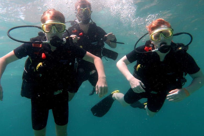 Diving in the waters of Ko Phi Phi Don