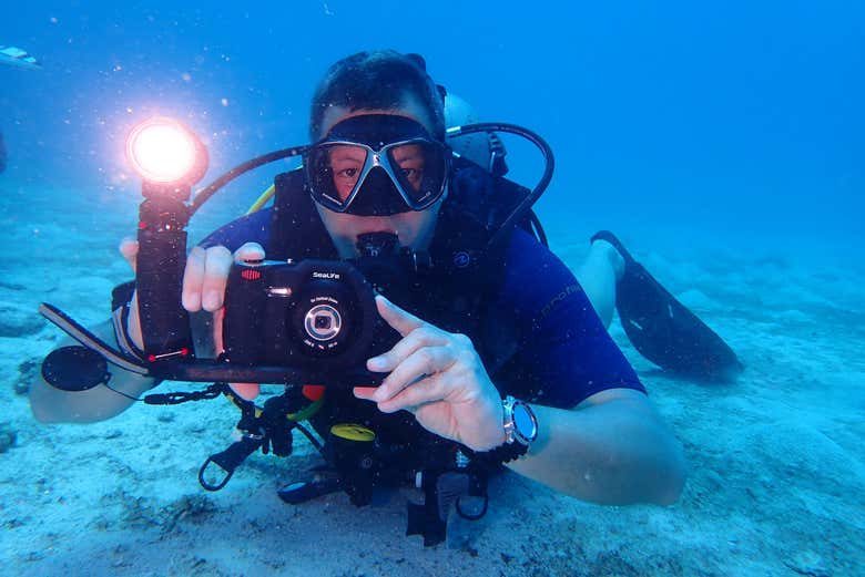 Especialidad de fotografía digital subacuática