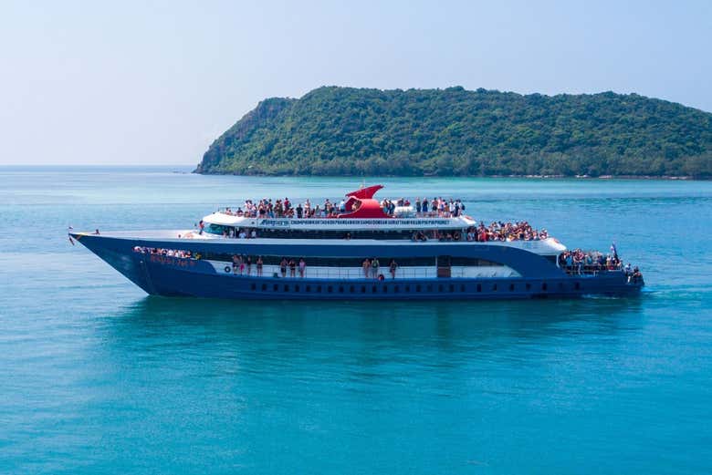 Durante el viaje en ferry desde Koh Samui