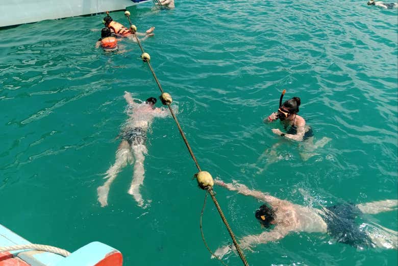 Disfrutando del snorkel