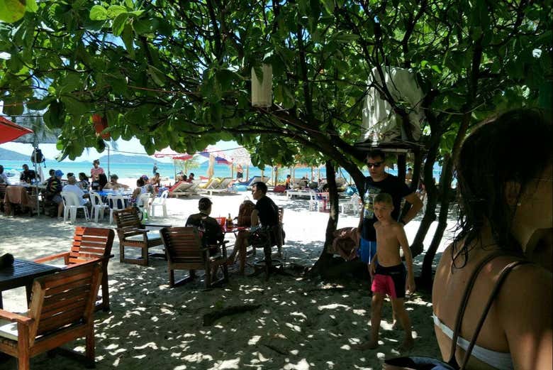 Un momento para descansar en la playa