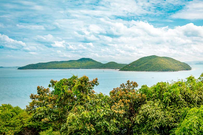 Vista di Koh Tan da lontano