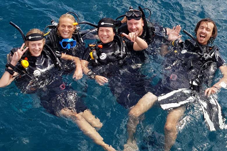 During the PADI Open Water course