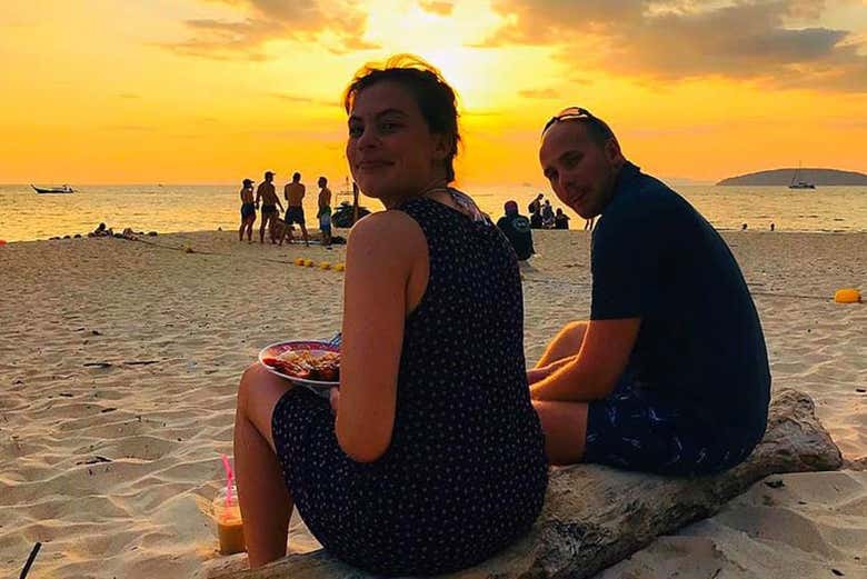 Dîner au coucher de soleil