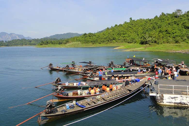 Typical boats near the lake