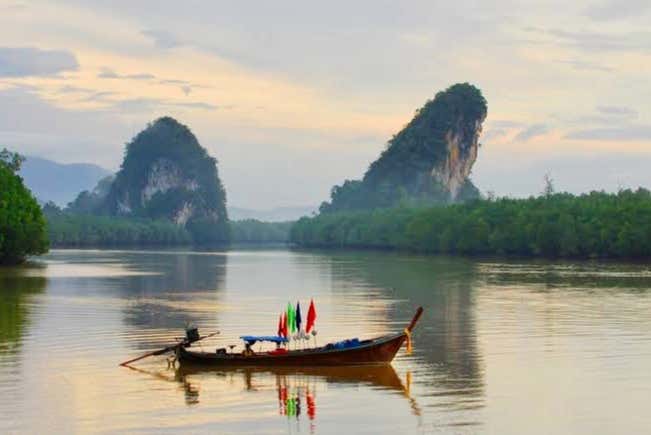 Bateau pendant l'activité