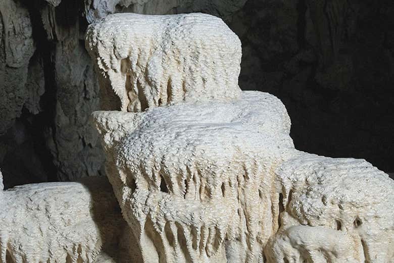 Inside a cave