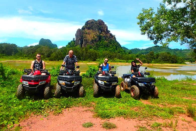 Enjoying the ATV tour of Krabi