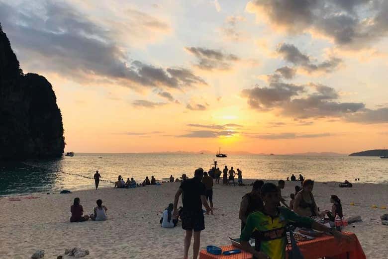 Coucher de soleil sur les îles de Krabi