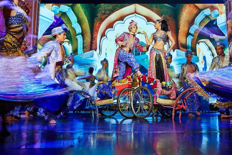 Cena durante a representação do Simon Cabaret