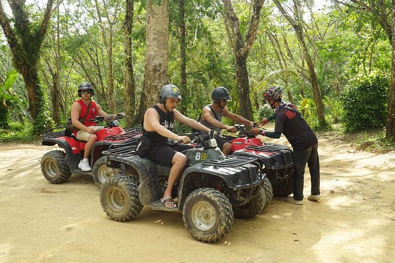 Learning how to drive the quad bikes