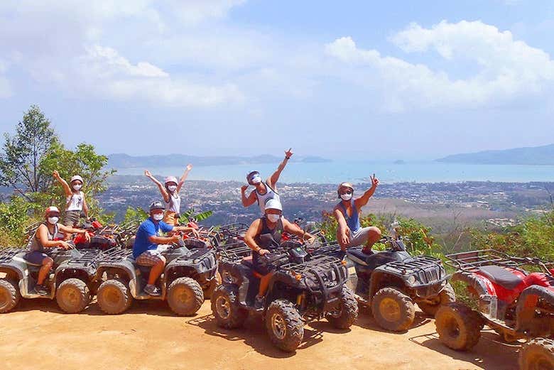 Having fun on the Phuket quad bike tour