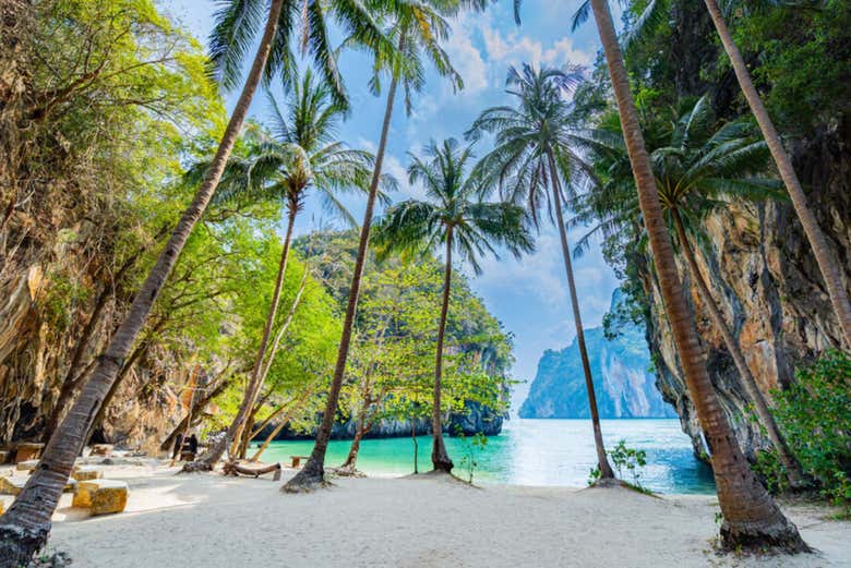 Discover the lush greenery of Lao Lading Island