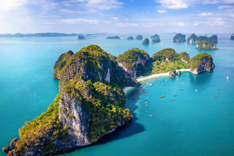 Sail among the limestone islands of Krabi