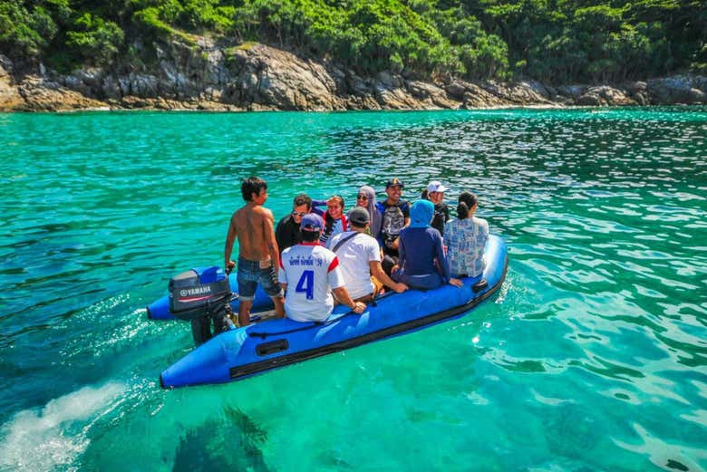 The speed boat at Racha Island