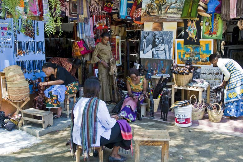 Enjoy beautiful local art at the Maasai Market