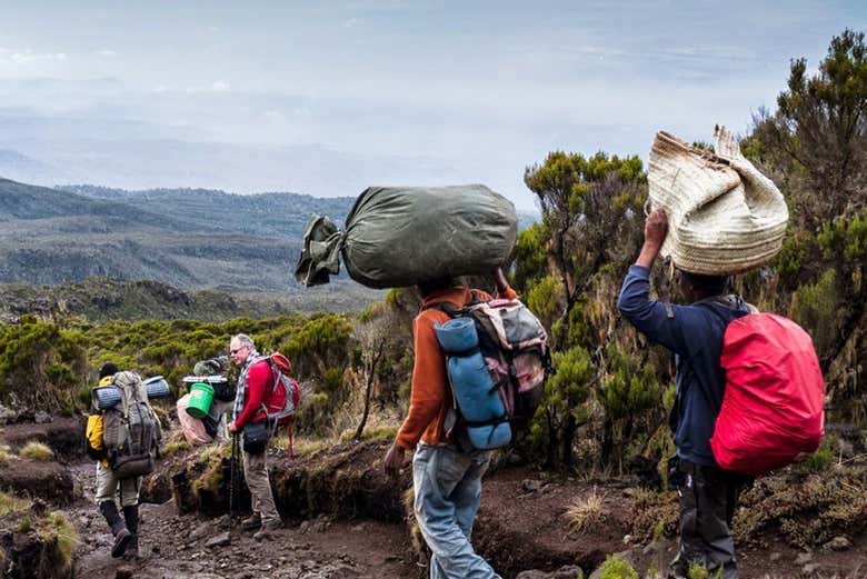 Descendiendo por el Kilimanjaro