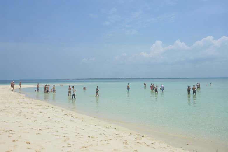 Enjoying the beaches on Kwale Island