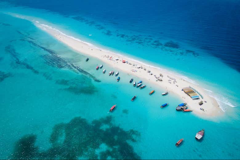 Paisajes de la playa de Nakupenda