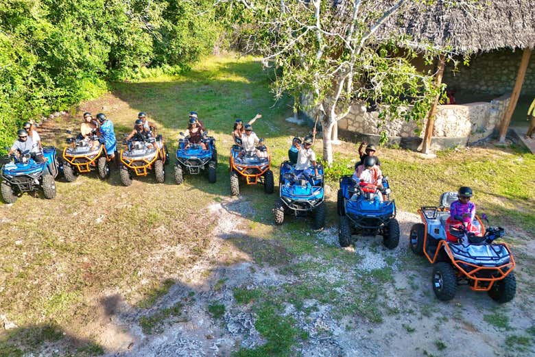 Disfrutando del tour en quad