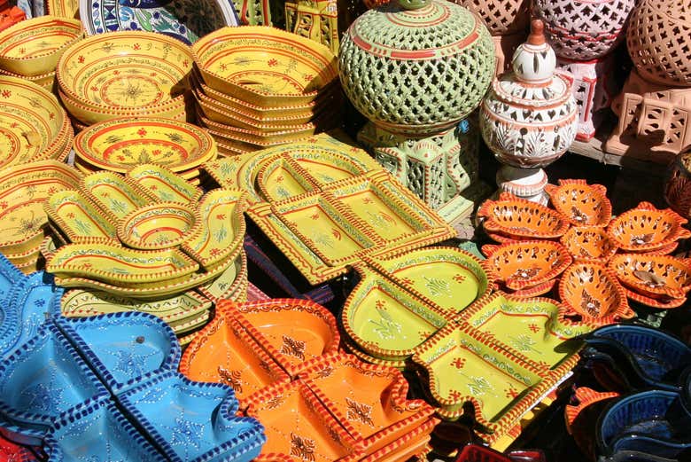 Artesanías típicas del mercado de Djerba