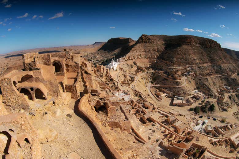 Vue aérienne de Chenini