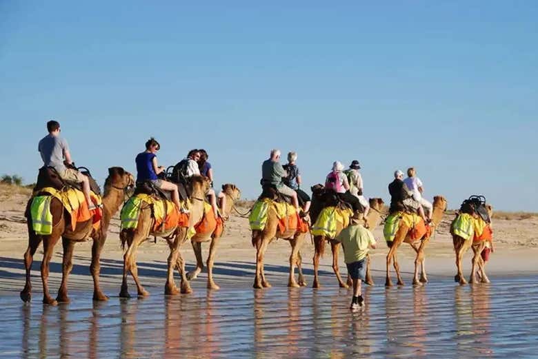 Atravessando a lagoa de Djerba
