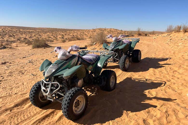 Go quad biking through the desert