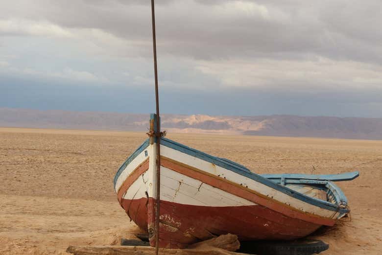 Típico paisaje en Chott El Djerid
