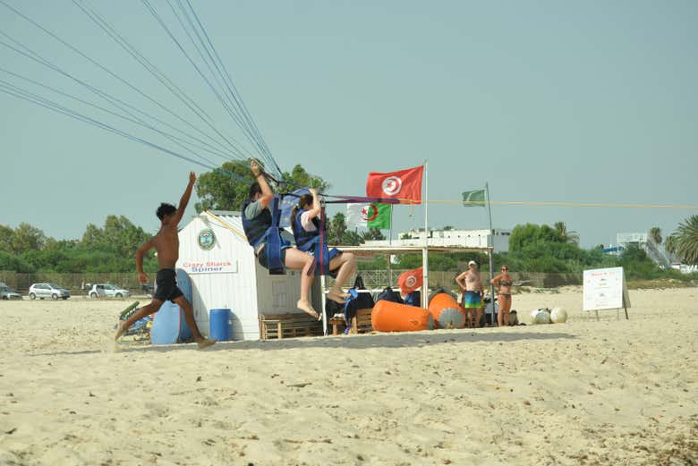 Despegando desde la playa