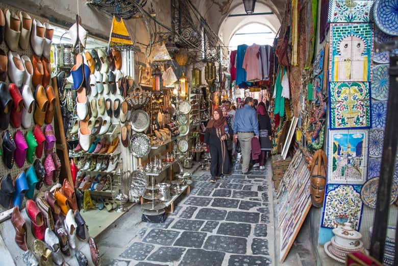Bazar en la medina de Túnez