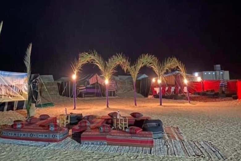 Le campement dans le désert du Sahara