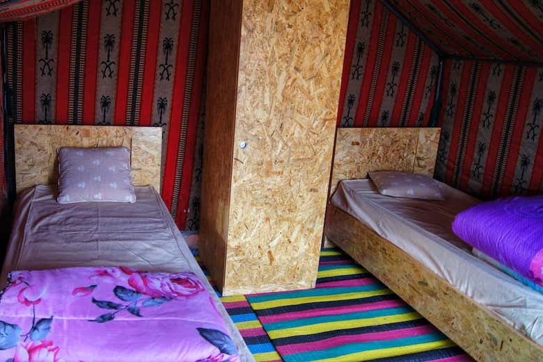 L'une des khaïmas dans lesquelles vous dormirez