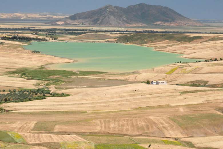 Vista panorámica del lago en el Parque Nacional de Ichkeul