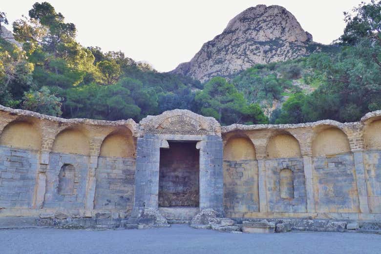 Panorámica del Templo de las Aguas en Zaghouan