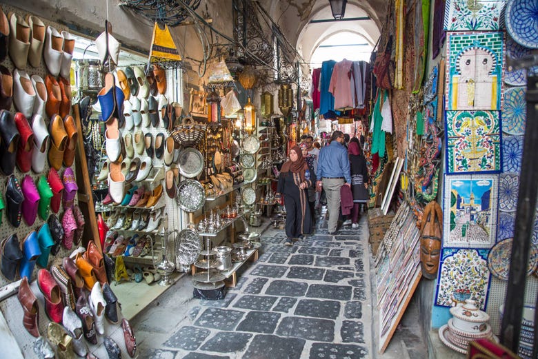 Tiendas en la Medina de Túnez