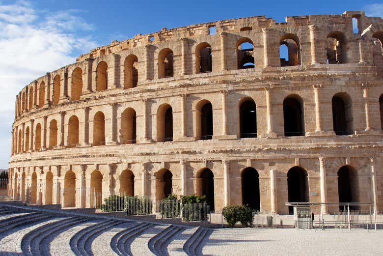 Vista panorámica del Anfiteatro de El Djem