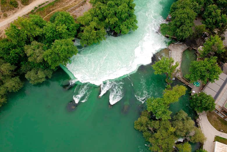 Vista aerea della cascata di Manavgat