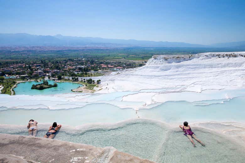 Banho em Pamukkale