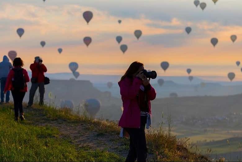 Marvel at the hot air balloons